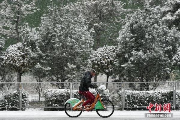 中国北方遇今冬以来最大范围降雪