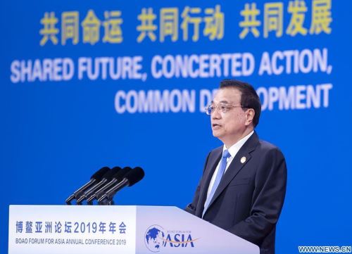 Li Keqiang delivers keynote speech at BFA opening plenary